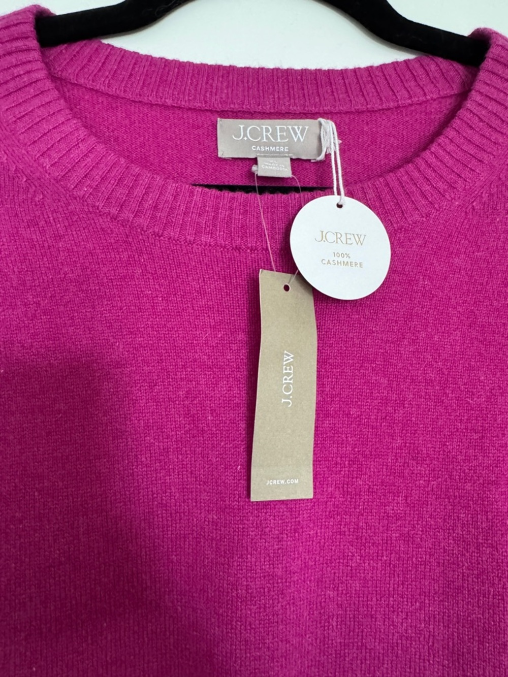 NWT! J. CREW Women's Perfect Cashmere Crewneck Heathered Bright Purple Size XL - Picture 8 of 14